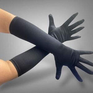 Women Satiny Stretch Long Gloves Halloween Costume Evening Party Cosplay Wedding